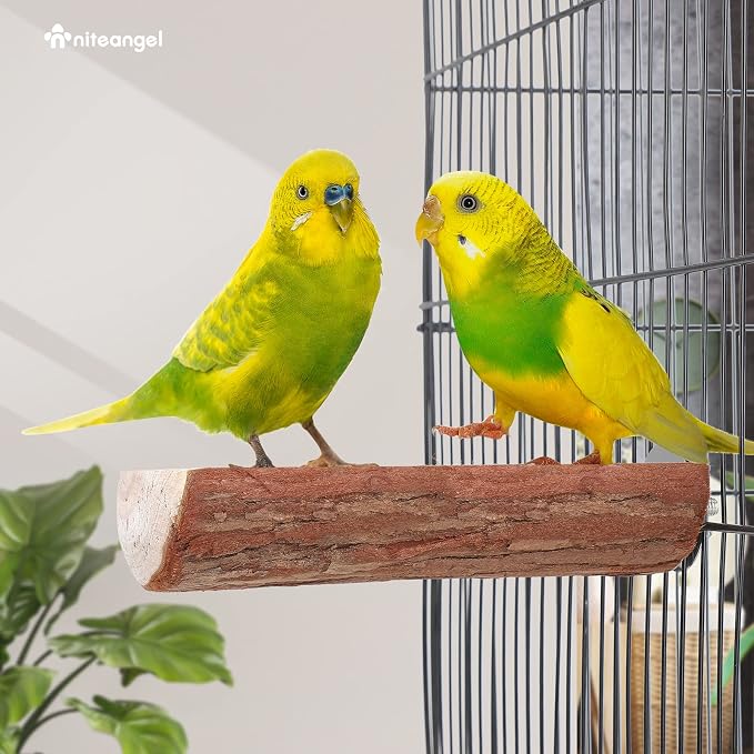 Niteangel Parrot Cage Perch, Wooden Platform for Birds (2 Pack)