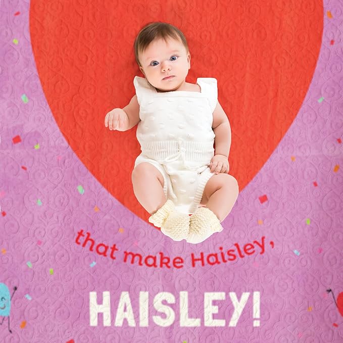 I See Me! Personalized Blanket - Name Blanket - Christening Gift - Baptism Gift - Custom Baby, Newborn, Quilted Throw Blanket