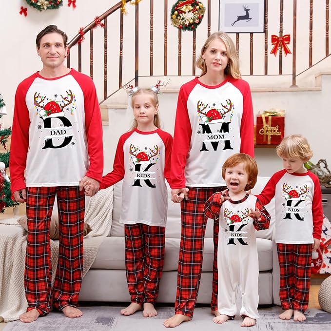 WephuPSho Christmas Family Matching Pajamas, Festive Xmas Jammies Sets for the Whole Family, Holiday Pjs Christmas