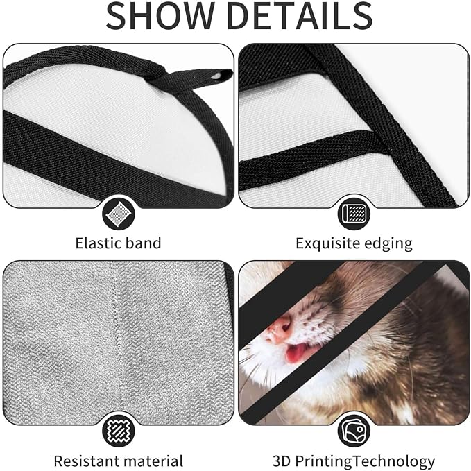 Cute Ferret Pet Hair Removal Gloves, Reusable Dog Cat Grooming Mitt | Electrostatic Brush Attracts Pet Hair From Furniture, Carpets, Pet Beds & Clothes. Hanging Loop For Easy Storage