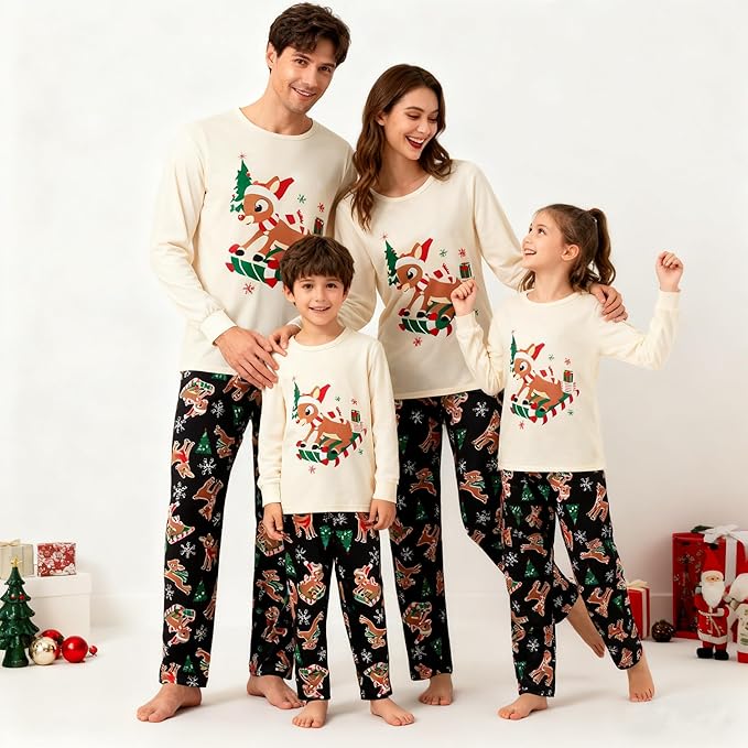 WephuPSho Christmas Family Matching Pajamas, Festive Xmas Jammies Sets for the Whole Family, Holiday Pjs Christmas