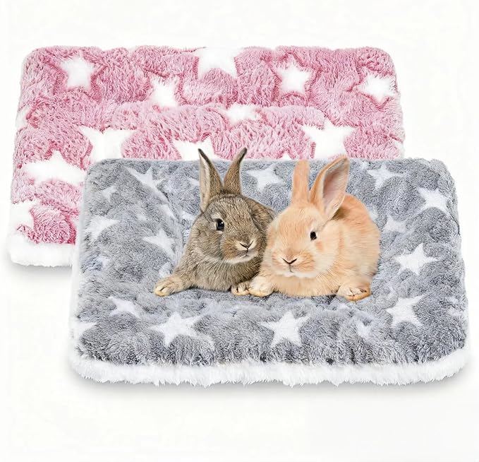 Steelhill Small Pet Bed 3 Pcs Animal Beds for Rabbit,Guinea Pig,Chinchilla,Hedgehog,Ferret & More Warm,Cozy,Soft Washable Bunny Pet Mattress for Indoor