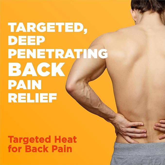 ThermaCare Advanced Back & Hip HeatWraps - Long-Lasting, Disposable Heat Therapy for Lower Back Pain, Muscle Soreness, & Herniated Discs - Drug-Free (S-M, Pack of 3)