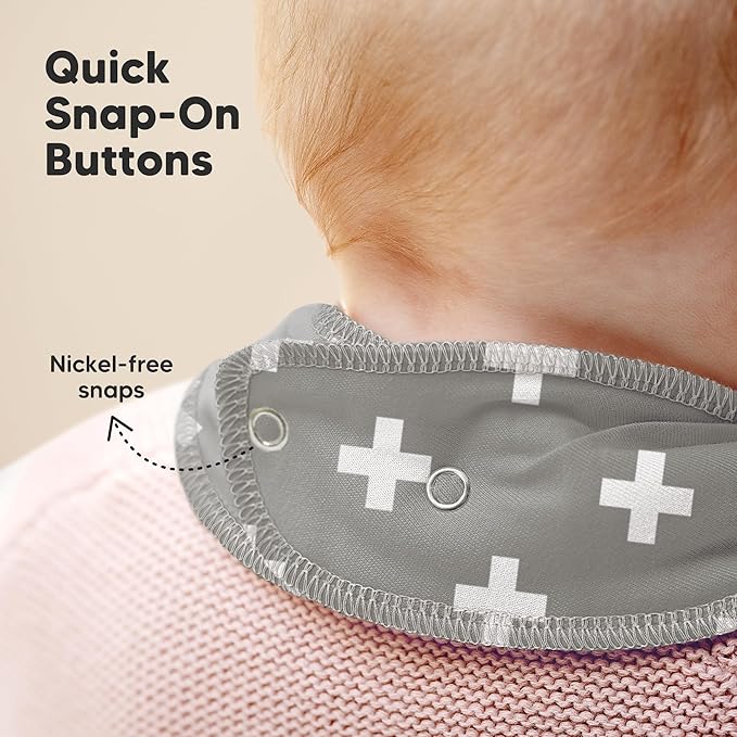 8-Pack Organic Baby Bandana Bibs for Boys, Girls - Super Absorbent Triangle Baby Bibs for Drooling and Teething Infant, 100% Cotton Extra Soft for Newborn, Infant 0-36 Months (Crossroads)