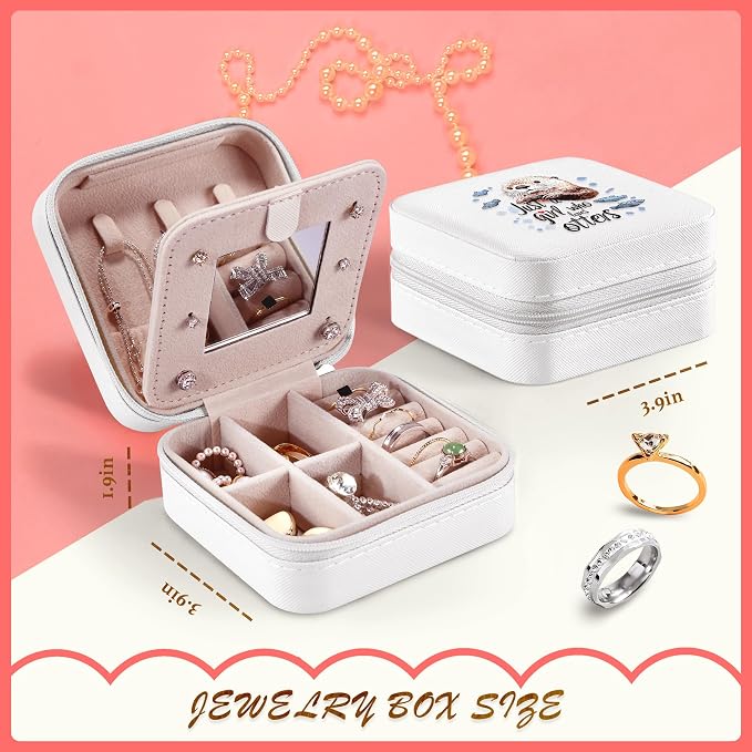 Otter Jewelry Box, Gifts For Teens Girls, Otter Lovers Stuff Items Accessories Things Merchandise Decor Merch, Travel Ring Earrings Necklace Organizer Holder!