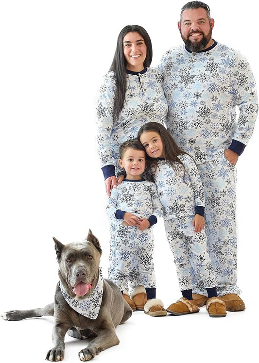 JAMIE Matching Family Jammies Holiday Pajamas 100% Organic Cotton PJs Adults, Kids, Toddlers, Baby, Pets