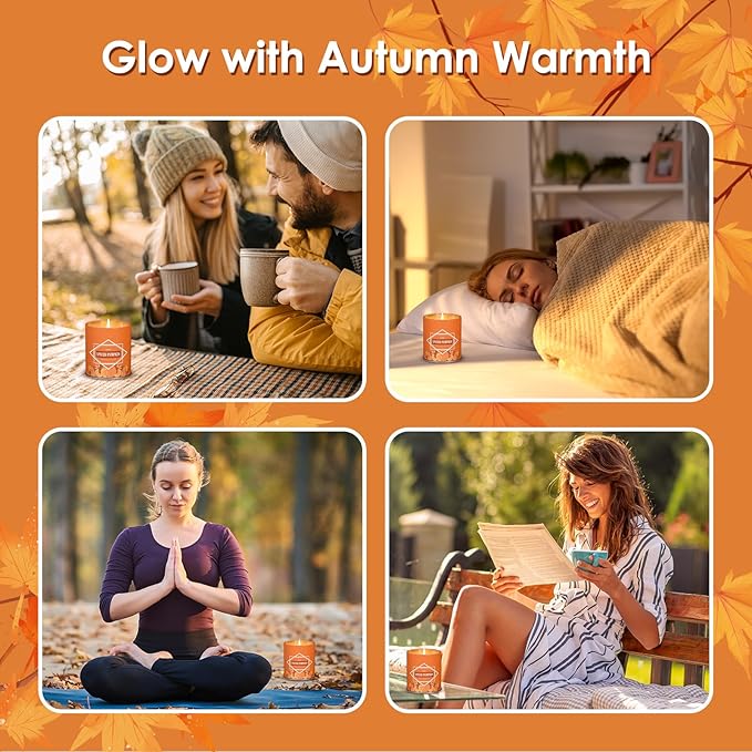 Pumpkin Spice Fall Scented Candle – 9 oz Soy Wax in Travel-Friendly Reusable Tin, Non-Toxic & Clean Burning, 50-Hour Burn – Cozy Autumn Fragrance, Holiday Gift & Fall Decor for Women & Men