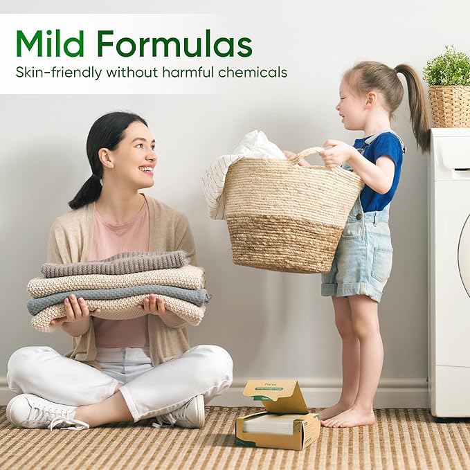 Laundry Detergent Sheets Eco-friendly 250 Loads Fisroa Clothes Washing Detergent Sheets Plastic-Free Washer Sheets