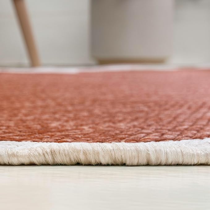 JONATHAN Y Cottage Two-Tone Scalloped Indoor Outdoor Runner Rug 2X8 Terra/Cream, Alice Classic for Backyard, Patio, Porch, Easy-Cleaning, High Traffic, Pet-Friendly, Non-Shedding (SHP103C-28)