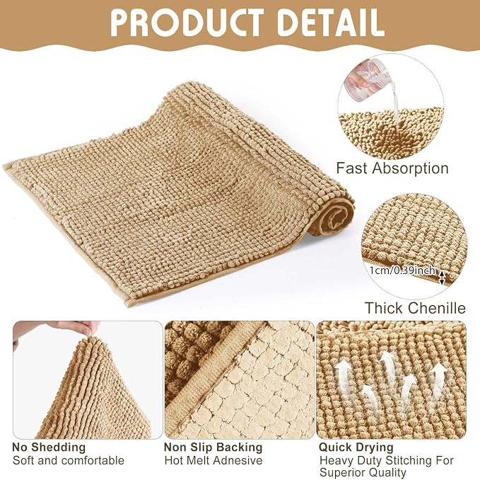 Amylove 4 Pcs Guinea Pig Cage Liner 16 x 24 Inch Washable Chenille Pee Pads Pet Dog Cat Bedding Training Mat Reusable for Small Animals Puppy Bunny Hamster Chinchilla