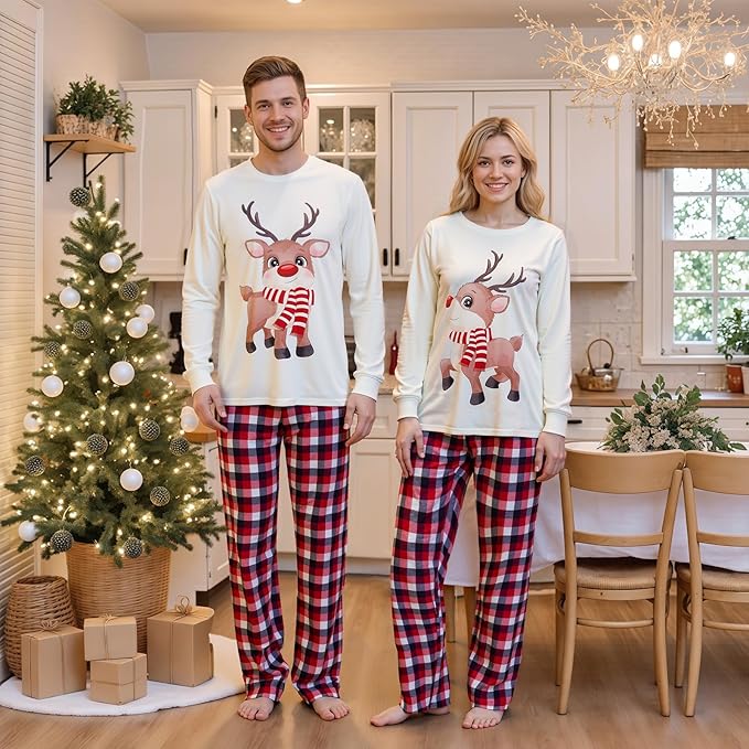 WephuPSho Christmas Family Matching Pajamas, Festive Xmas Jammies Sets for the Whole Family, Holiday Pjs Christmas
