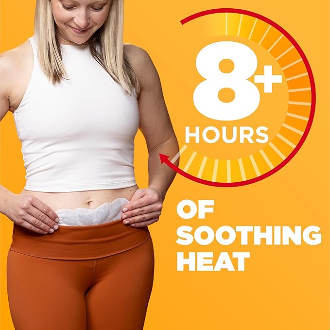 ThermaCare Menstrual Heating Pads - Portable, Adhesive HeatWraps for Period Cramps & Backache Relief - Discreet, Cord-Free Heat Therapy - Up to 8 Hours of Relief (12-Count)