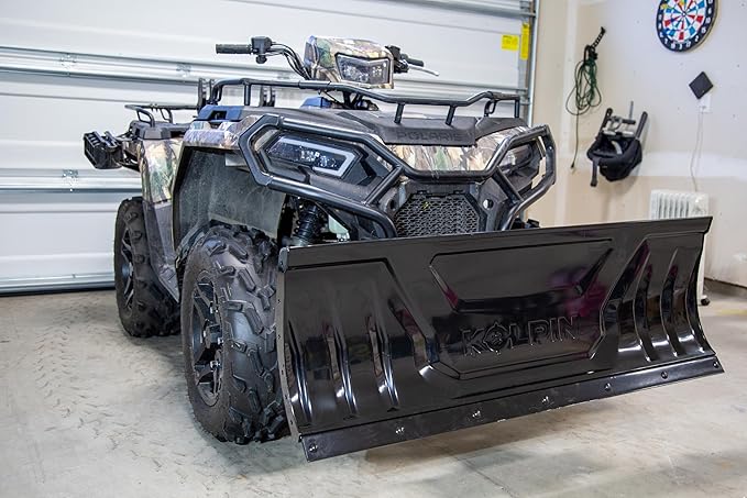 Kolpin 48" ATV Snow Plow Kit for Polaris Sportsman – Includes Steel Blade, Push Tube & Plow Mount – Heavy-Duty Construction