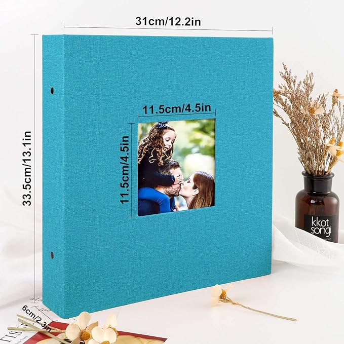 Ywlake Photo Album 4x6 600 Pockets Photos, Linen Cover Large Picture Albums Holds 600 Horizontal and Vertical Photos Teal
