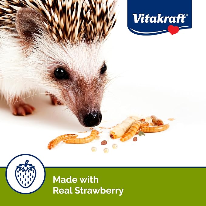 Sunseed Vita Prima Wigglers & Berries Hedgehog Treats - High-Protein Berry Mix for Hedgehogs - Ideal Daily Supplement for Enhancing Your Hedgehog's Diet