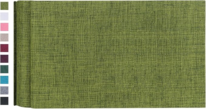 Mublalbum Small Photo Album 4x6 100 Photos Linen Cover Picture Book with Horizontal Pockets for Family Wedding Baby and Anniversary (Green)