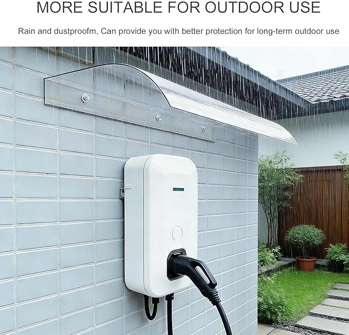 Outdoor Cover for Electrical Equipment, Charging Pile rain Cover Steel Protective Roof,Door Window Canopy Awning Garden Porch Rain Cover Shelter