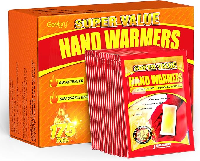 Hand Warmers Disposable 700/500/375/240/175/125/90Pcs, Long-Lasting Up to 12 Hours for Warm Body, Safe Portable Hand Warmers for Foot, Heater for Camping, Fishing, Winter