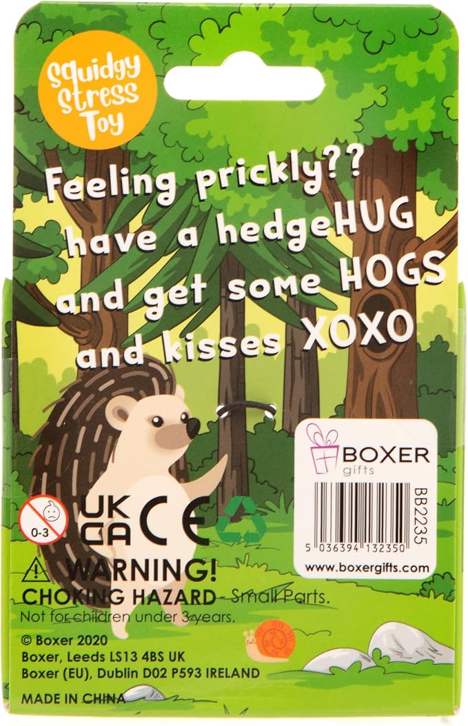 Boxer Gifts Stress Hog Toy - Unique Stress Balls for Adults & Teenagers | Squishy Fidget Toys for Anxiety - Cool Desk Accessories | Cute Hedgehog Gifts & White Elephant for Co-Workers