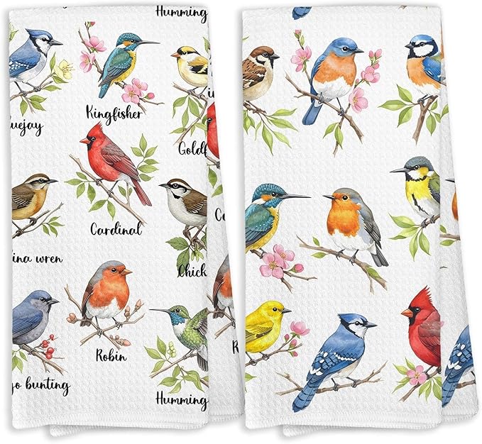 Bird Gifts Kitchen Towels, Birds Gifts for Lovers Women, Birds Birder Dish Towels for Kitchen,Bird Decorative Hand Towels for Bathroom Dish Cloths & Dish Towels