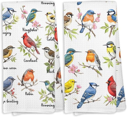 Bird Gifts Kitchen Towels, Birds Gifts for Lovers Women, Birds Birder Dish Towels for Kitchen,Bird Decorative Hand Towels for Bathroom Dish Cloths & Dish Towels