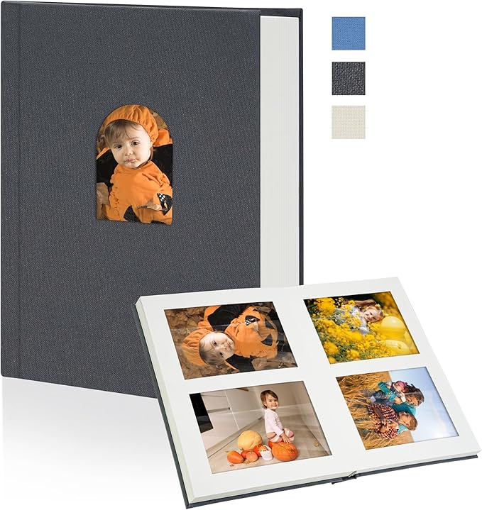 Vienrose Premium Small Photo Album 4x6 for 60 Pictures, Linen Cover Photo Book with Writing Space, Ideal for Wedding Albums, Baby Books, and Travel Journals