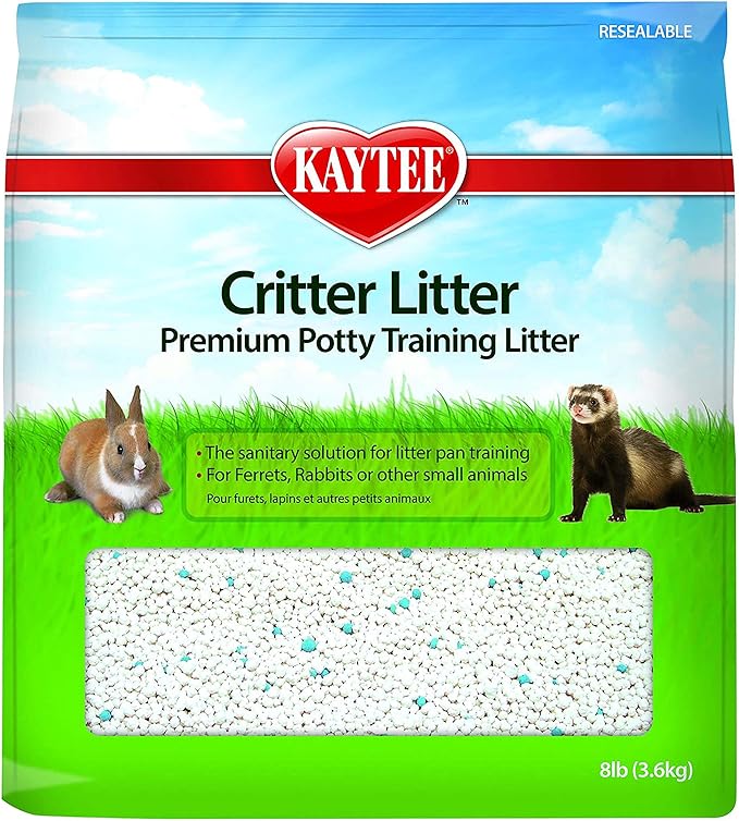 Kaytee Premium Potty Training Critter Litter for Rabbits & Ferrets, 8 lb | Cleaner cages. Bunny litter for potty training. 99% dust free, absorbs 10x, rat litter