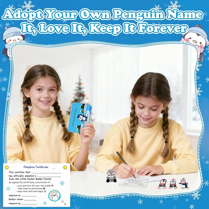 Little Pocket Penguin Mini pengy Penguin Gifts Travel Buddy | Cute mini penguin in a pocket tin, a collectible desk gift for coworkers, friends and penguin lovers