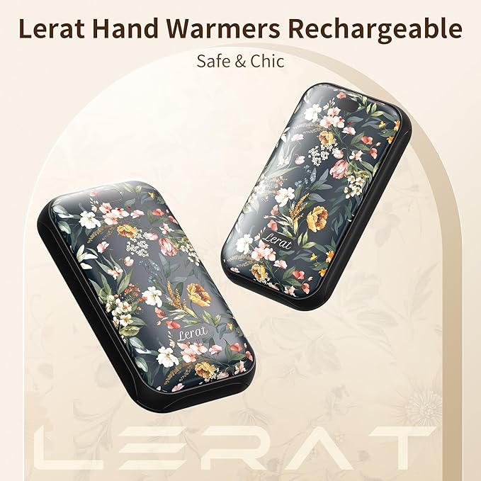 LEART Hand Warmers Rechargeable,2 Pack Electric Hand Warmers,3-Second Fast Heating,3 Heat Settings,Portable & Lightweight Gifts for Women Men,Outdoor,Camping,Hiking,Skiing,Hunting,Travel