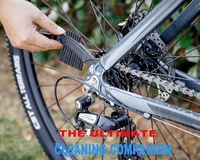 CHEPARK Cleaning Kit-Bike Wash & Drivetrain Essentials Kit with bike clean,Bicycle Degreaser,dry Lubricant,Cleaning Brush Tool-Bike Maintenance for Mountain Road Gravel Bikes