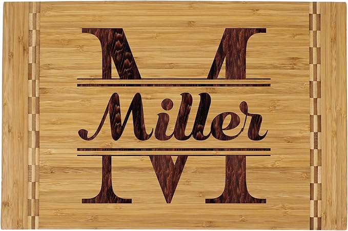 Deluxe Custom Engraved Wood Bamboo Cutting Board for Housewarming, New Home, Mom, Chef, Kitchen
