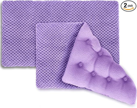 Microwavable Heating Pads 15 * 9" for Pain Relief, Weighted Moist Microwave Heat Pad for Cramps, Neck Shoulder, Back, Warm Compress Rice Bean Bag Hot Pack for Muscles, Joints Ache, Unscented,2 Pack