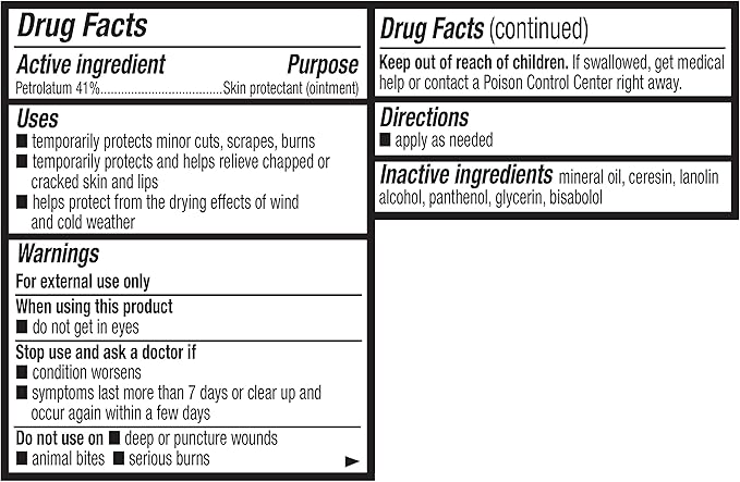 Amazon Basics Healing Ointment & Skin Protectant for Dry & Cracked Skin and Chapped Lips, Fragrance Free, 14 Oz (Pack of 4)