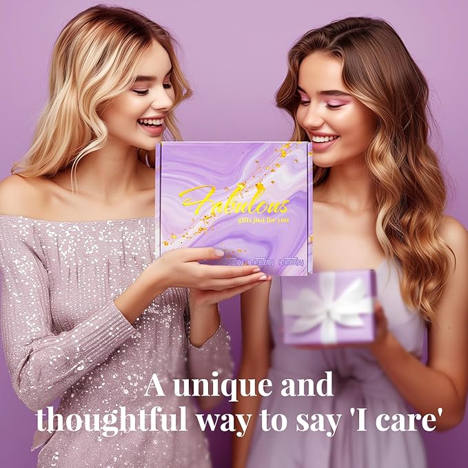 Gift Set for Women Lavender Relaxing Bath and Body Gift Set -- 8Pcs Unique Gift Ideas Birthday Presents for Women, Valentine's Day, Mothers Day, Christmas Presents for Her