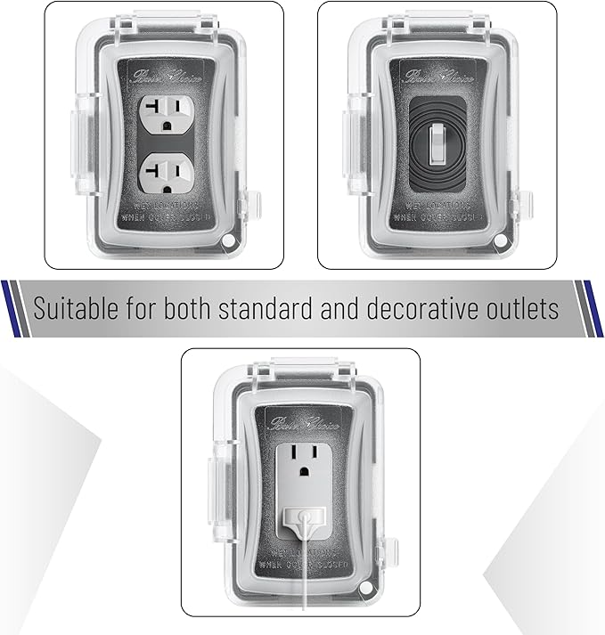 Bates- Weatherproof Electrical Outlet Cover, 1-Gang, Outdoor Plug Cover