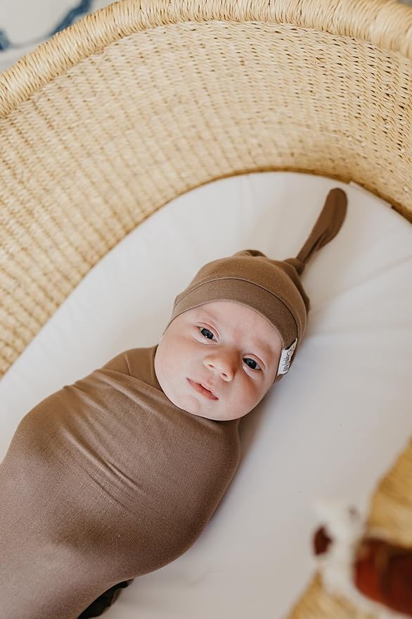 Copper Pearl Baby Swaddle Blanket - Premium Knit Baby Blanket, Large Soft Stretchy Receiving Blankets for Baby Boy and Girl, Swaddles for Newborn, Infant, and Toddler (Gobi)