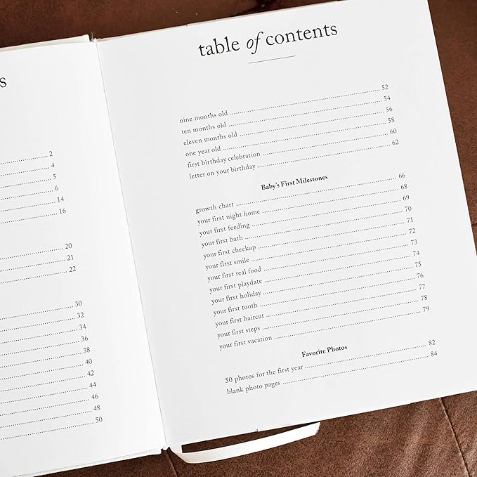 Baby First Year Book - Heirloom Keepsake Baby Memory Book to Record Important Milestones, Photos, Ultrasounds & More - Newborn Books (Lilac,112 Pages)