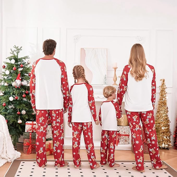 WephuPSho Christmas Family Matching Pajamas, Festive Xmas Jammies Sets for the Whole Family, Holiday Pjs Christmas