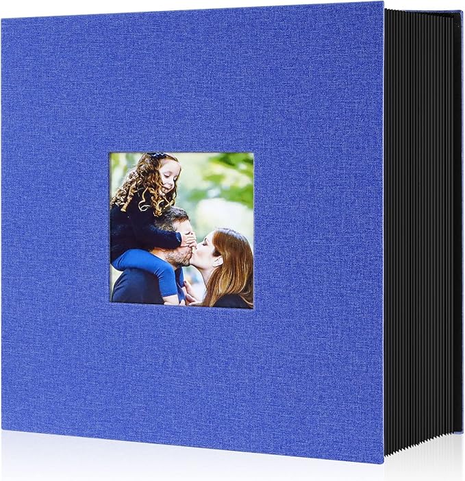 Ywlake Photo Album 4x6 1000 Pockets, Extra Large Capacity Linen Cover Picture Albums Holds 1000 Horizontal and Vertical Photos Blue