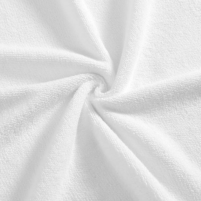 Vera Wang - Bath Towels, Super Soft 100% Cotton Towel Set, Highly Absorbent with a Medium-Weight Plush Feel, Low Linting & Fade Resistant Bathroom Towels (Sculpted Pleat White, 6 Piece)