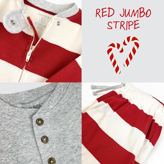JAMIE Matching Family Jammies Holiday Pajamas 100% Organic Cotton PJs Adults, Kids, Toddlers, Baby, Pets
