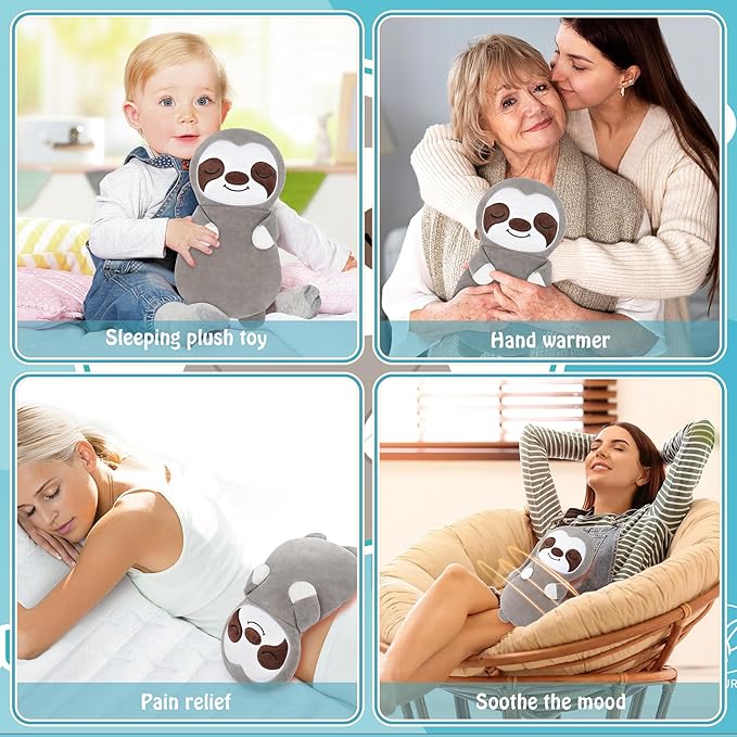 Sloth Microwave Heating Pad for Period Cramps,Microwavable Heating Pads for Pain Relief,Sloth Heating Pad for Women Mother's Day Kid Birthday,Stuffed Animal Heat Pack for Neck with Lavender Scented
