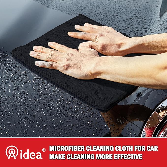 AIDEA Microfiber Cleaning Cloth 24 Pack, Microfiber Towels for Cars, Soft & Absorbent Cleaning Rags, Premium Lint Free Shop Towels for House, Kitchen, Car, 12inx16in