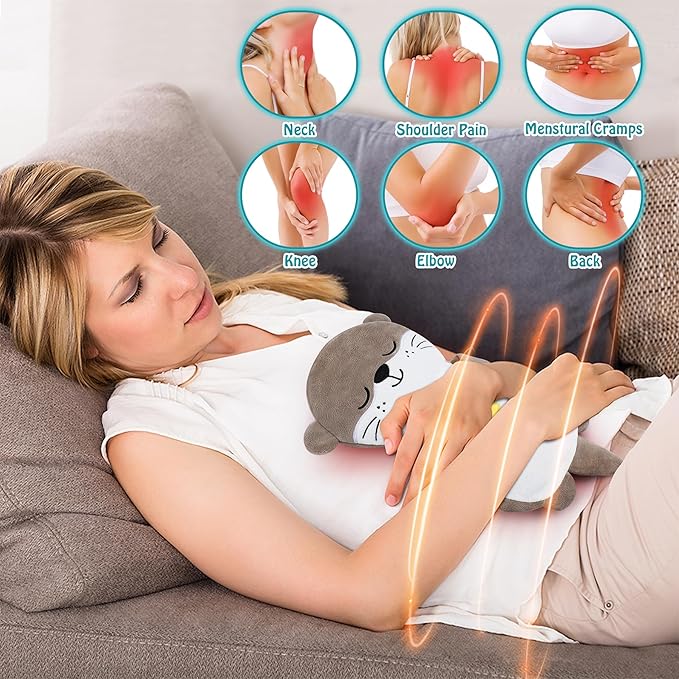 Microwave Heating Pad for Period Cramps,Otter Microwavable Heating Pad for Shoulder Neck Back Knee Pain Relief with Lavender Scented,Otter Plush Toys Heat Pack for Women Mother's Day Kids Birthday
