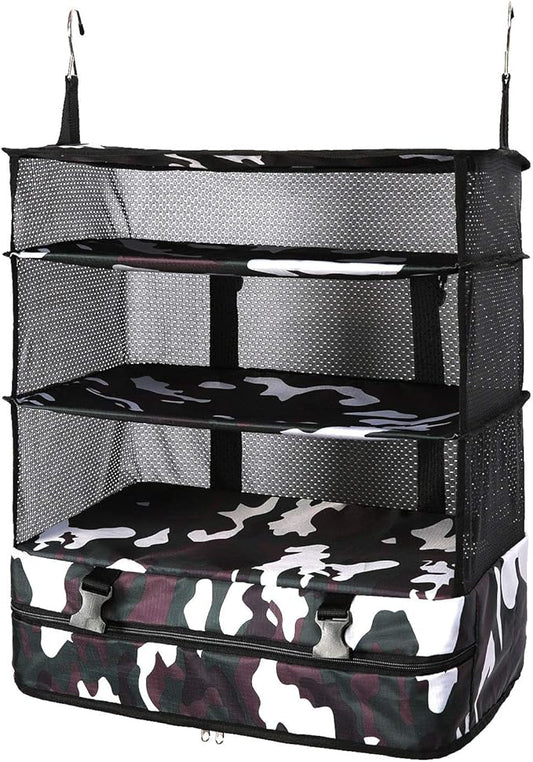 TABITORA Portable Hanging Travel Shelves Bag Packing Cube Organizer Suitcase Storage Large Capacity