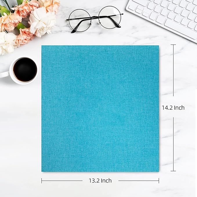 potricher Photo Album for 4x6 1000 Photos Linen Cover Extra Large Capacity Picture Book for Family Wedding Anniversary and Baby (Blue)