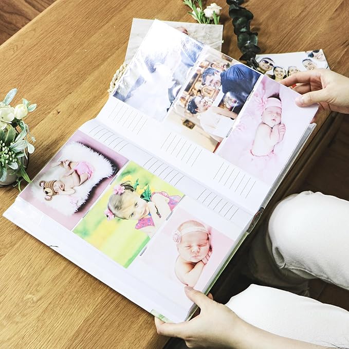 Holoary Baby Photo Album 4” x 6” 300 Photos, Newborn Baby Keepsake Gifts for Baby Boy/Girl and New Parents, Woodland Animals Design Baby Photo Albums
