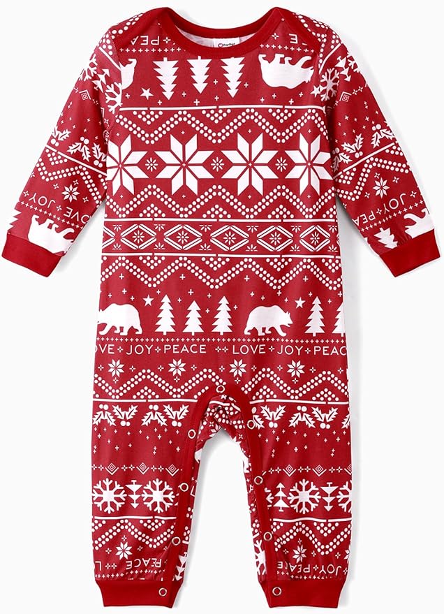 PATPAT Christmas Family Matching Pajama Sets Includes Christmas Socks - Perfect for Family Photos & Holiday Celebrations