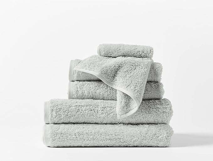 Coyuchi Cloud Loom Organic Towels, 6 Piece Set (Fog)