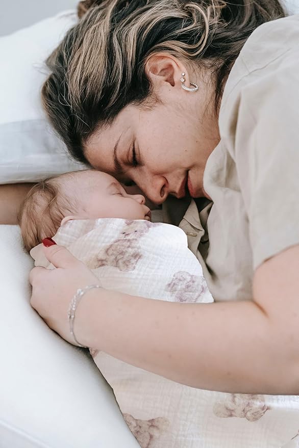 Little Jump 2-Pack Cotton Muslin Swaddle Blankets for Baby Boys Girls - Boho Baby Blanket for Boys & Girls- Large 47 x 47 inches Receiving Blanket Neutral (Bunny)